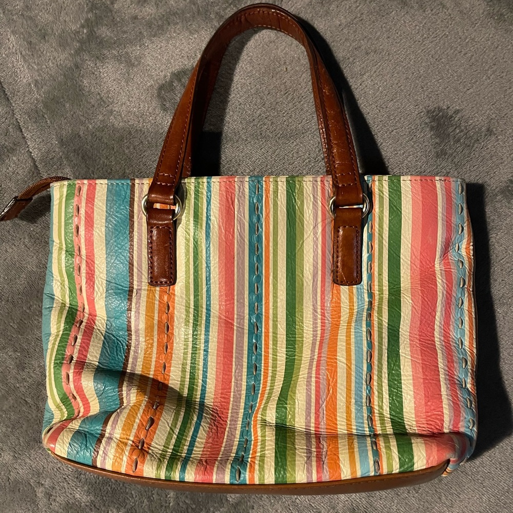 Leather Fossil small handbag.